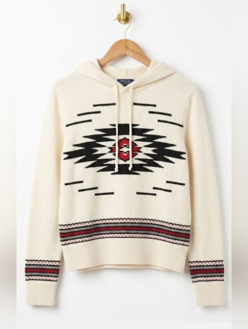 Polo Ralph Lauren Cashmere Aztec Hoodie Sweater $398